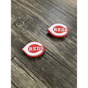 Cincinnati Reds Baseball Team Charm For Crocs Shoe Charms - 2 Pieces